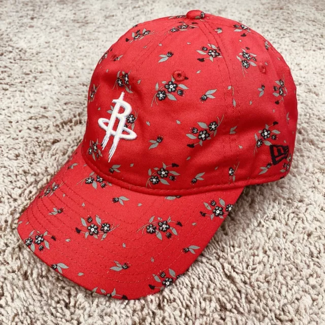 Houston Rockets MLB New Era 9TWENTY Womens Hat Red Floral Bloom Adjustable Cap