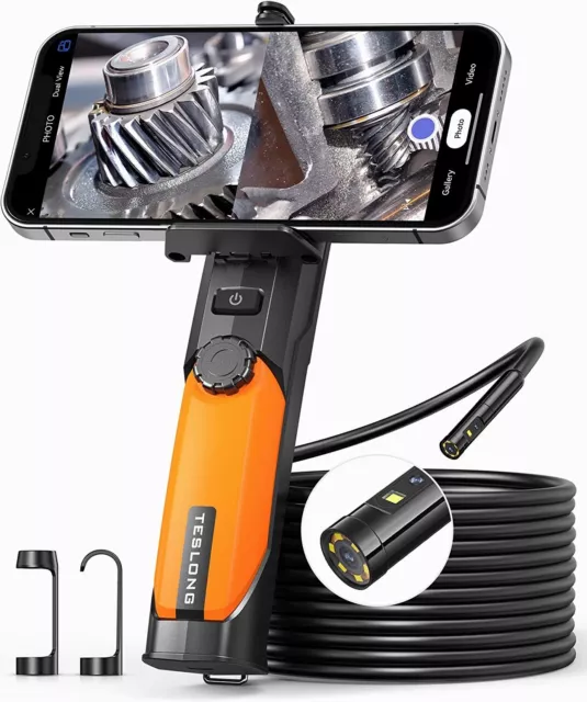 2.0MP Dual Lens Wireless Endoscope Semi-Rigid HD Inspection Camera Borescope