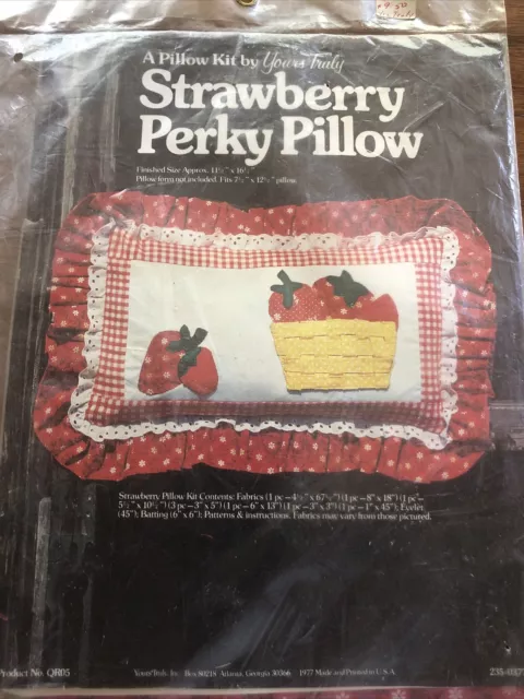 Vintage Yours Truly Strawberry Perky Pillow Kit