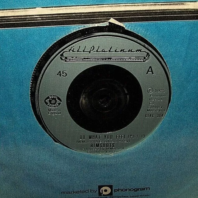 DO WHAT YOU FEEL - RIMSHOTS - vinyl 70's disco/soul 7" single