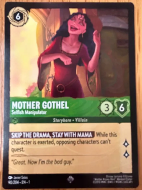 Disney Lorcana Tcg: The First Chapter: Super Rare Card: Mother Gothel - Selfish