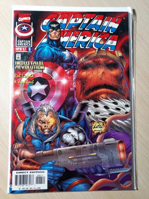 Captain America #6 Marvel Comics 1997 Rob Liefeld & Jeph Loeb Cable app
