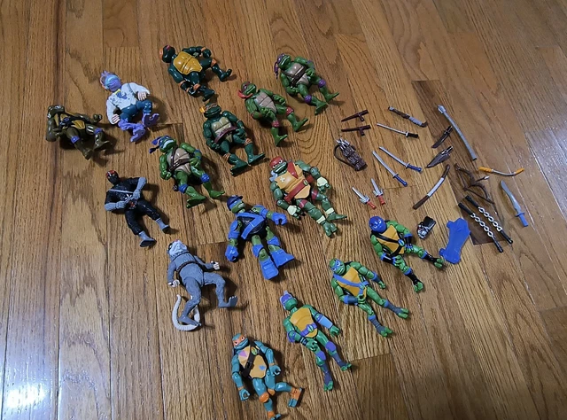 Vintage Lot TMNT 1988-2018 Teenage Mutant Ninja Turtles Figures + Accessories