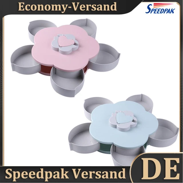 Custodia girevole Akaddy plastica supporto caramelle scatola portaoggetti Organize