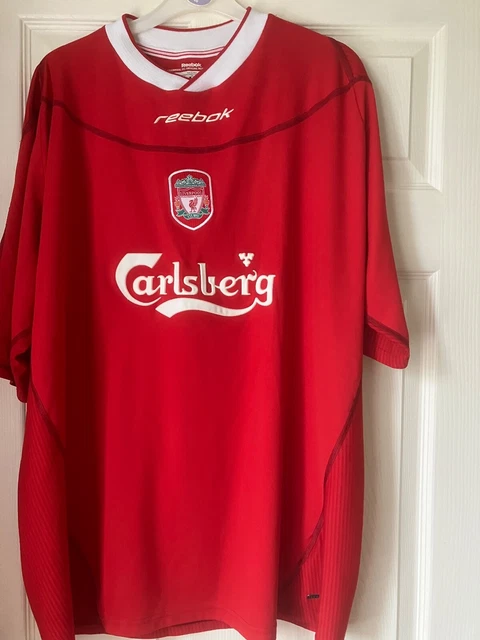 LIVERPOOL FC VINTAGE Home Red Shirt 2002/2004 Carlsberg Reebok Mens ...