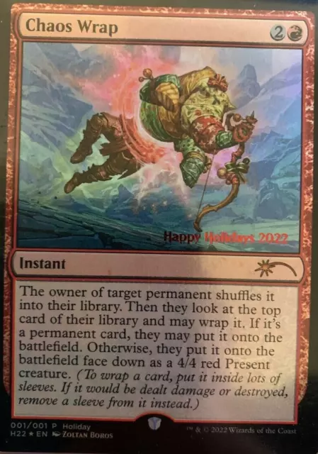 Mtg - Christmas Holiday 2022 Promo - Chaos Wrap - Foil - Magic The Gathering