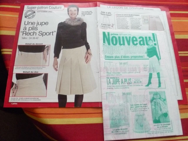 Patron De Couture Vintage Echo De La Mode Jupe Droite à Plis & Veste 7/8 Années 1950 Taille 44
