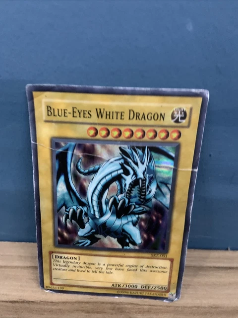 BLUE-EYES WHITE DRAGON SKE-001 Super Rare Unlimited Heavy Play Yugioh ...