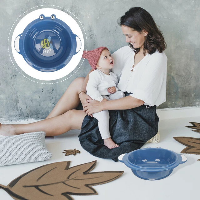 Lavabo redondo de plástico lavabo bebé niño pequeño lavabo con asas
