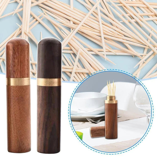 Wooden Sewing Organizer Needle Box Safety Case Toothpick Storage -. L9D4
