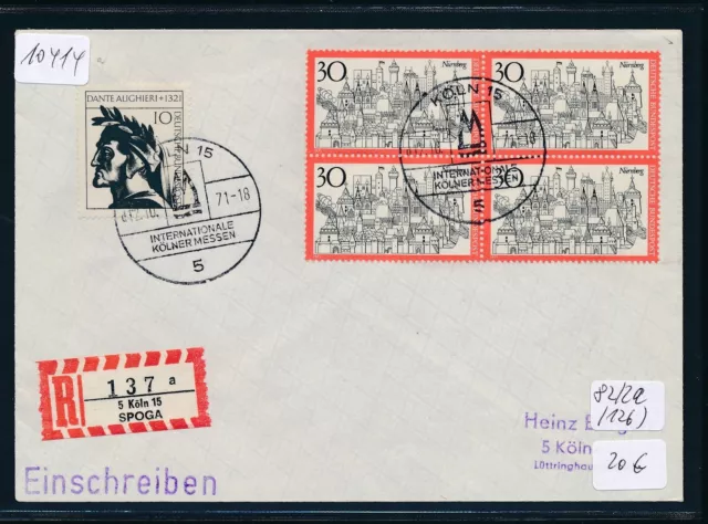 11011) Sonder R-Zettel Köln SPOGA, Brief SST 12.10.71