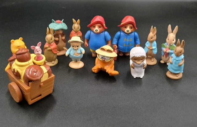 MINNIE THE POOH Garfield Rupert Bear Peter Rabbit 2 Inch Mini Figures ...