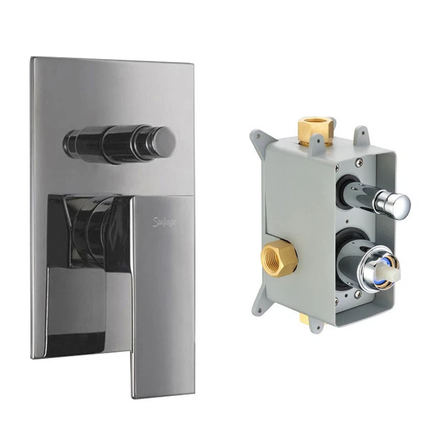Mitigeur Lavabo Sanlingo – Levier Unique – Design Moderne – Gris Chromé (acier Inox)