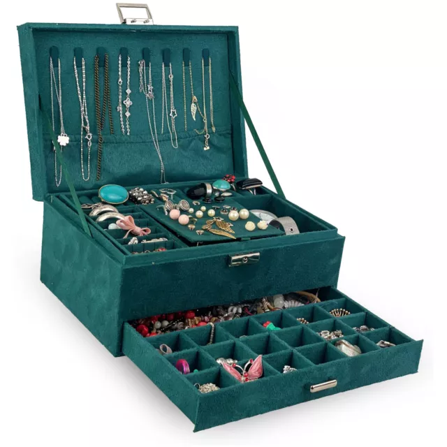 Schmuckkästchen Schmuckkasten Schmuckbox Schmuckschatulle Groß Jewellery Box