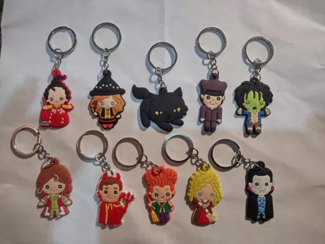 10 Key Chain Halloween Themed Charm Fun Hanging Chain