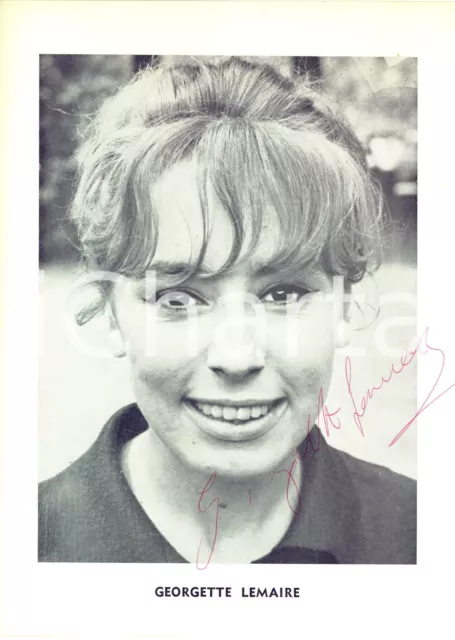 1970 ca Cantante Georgette LEMAIRE - Foto seriale con AUTOGRAFO - Foto 23x30 cm