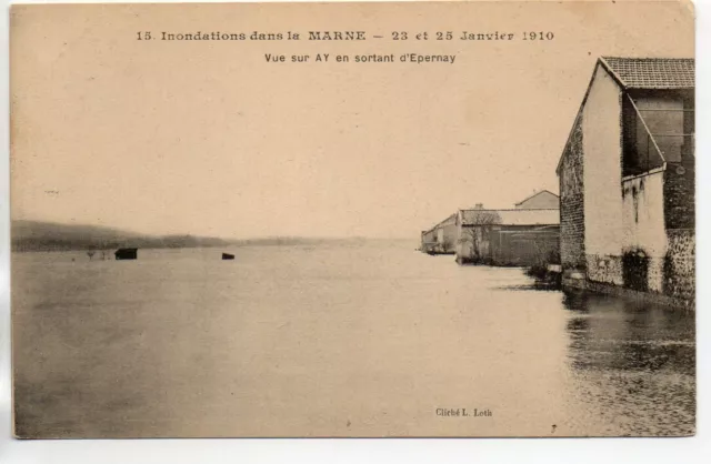AY - Marne - CPA 51 - the floods of January 1910 - exit of Epernay