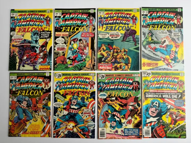 Captain America & The Falcon Lot of 8. #177 #186 #187 #192 #196 #197 #199 #200