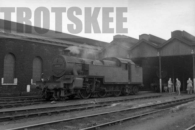 LARGER NEGATIVE BR British Railways Steam Loco 42414 Class 4P 1954 ...
