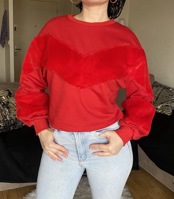 Pull crop top rouge 2025