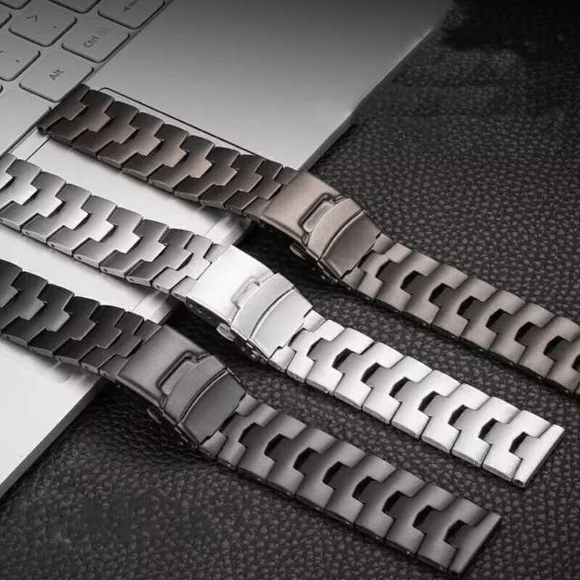 Luxus Titan Metall Armband für Samsung Garmin Huawei Amazfit Uhrenarmband 22mm 3