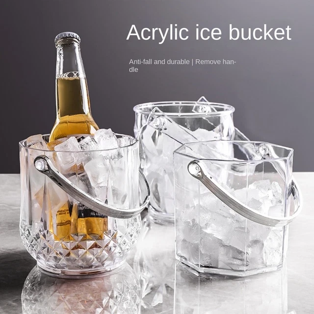 DURABLE TO FALL Ice Bucket Plastic Beer Barrel Portable Ice Cube ...