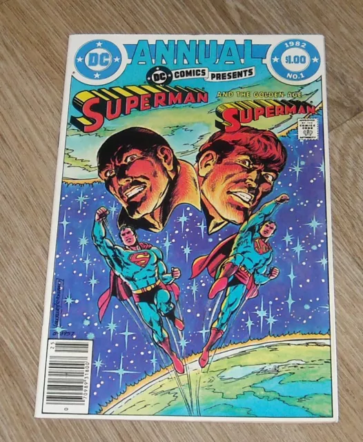1982 Dc Comics Presents Annual # 1 Newsstand Variant Golden & Modern Superman