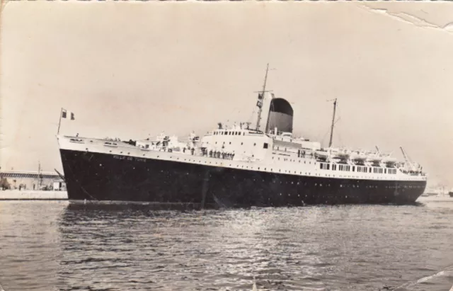 Carte postale MARINE BATEAU PAQUEBOT "VILLE DE TUNIS" CG TRANSATLANTIQUE