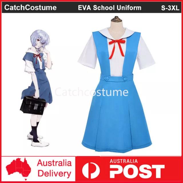 NEON GENESIS EVANGELION EVA Ayanami Rei Asuka School Uniform JK Cosplay Costume