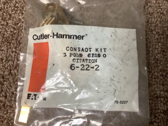Cutler-Hammer 6-22-2 Size 0 Contact Kit 3 Pole-NIP