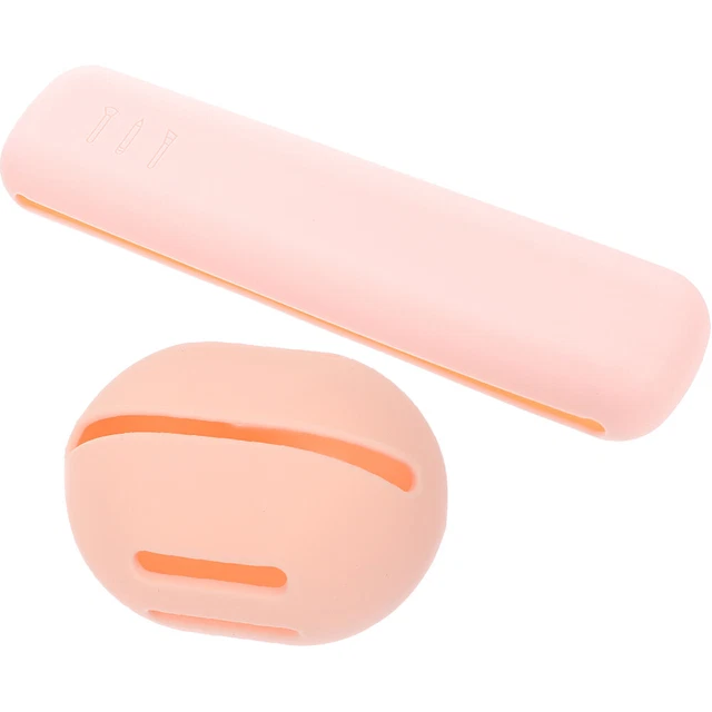 1 juego de caja de esponja de maquillaje de silicona contenedor de almacenamiento de polvo estuche cepillo de maquillaje