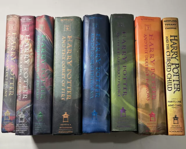 Harry Potter Complete Hardcover Set 1-7 + Cursed Child. JK Rowling-- 1st Ed  VG