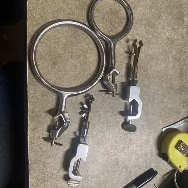 Laboratory Lab Chemistry Science Ring Clamp Retort Stand Screw Hoop Holder Set