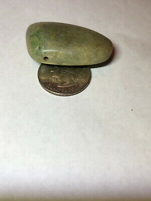 Pre Columbian Mayan Authentic Highly Polished Fine Jade Large Pendant 1.5" x 1" 6