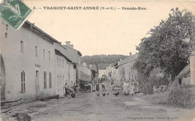 Cpa 54 Tramont Saint Andre Grande Rue