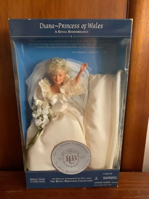 DIANA PRINCESS OF WALES Royal Britannia Collection 1997 Wedding Doll NRFB