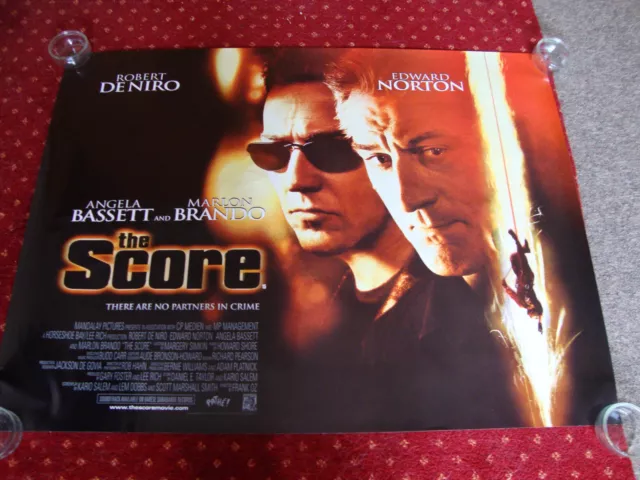 THE SCORE  starring MARLON BRANDO and ROBERT DE NIRO   FILM POSTER  102 x 77 cms