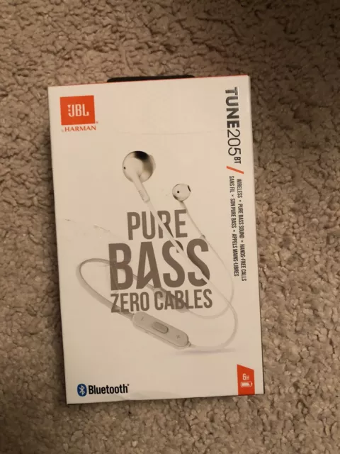 Auriculares JBL by Harman Pure Bass Zero Cables Tune 205BT plateados