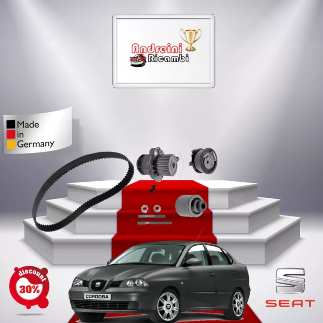 KIT DISTRIBUZIONE + POMPA ACQUA xSEAT CORDOBA 1.9 TDI 74KW 100CV DAL 2006