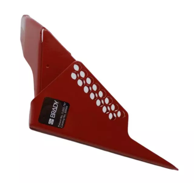 Brady 65669 Ball Valve Lockout Device Powder Coat Steel Red