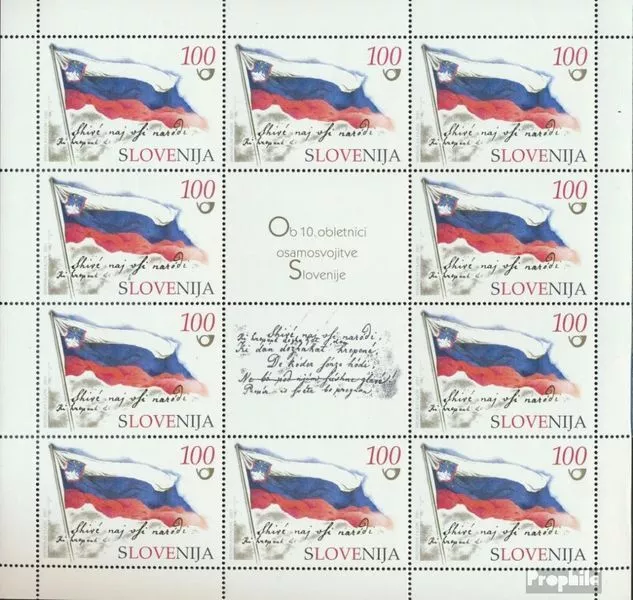 slovenia 355Klb Sheetlet (complete issue) unmounted mint / never hinged 2001 10