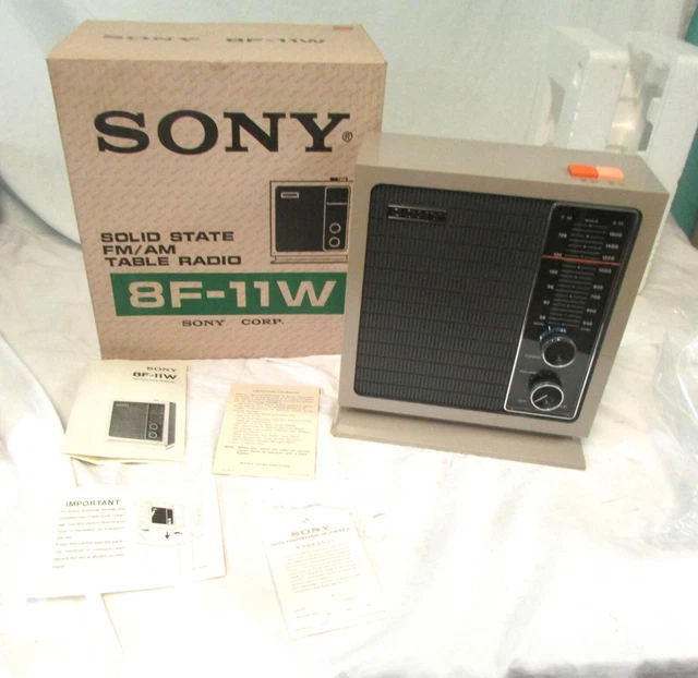 VINTAGE SONY 8F-11W Solid State AM/FM Table Radio, 1970s, NIB $39.00 ...