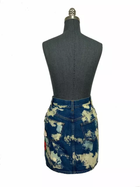 Gucci Printed Bee Denim Jean Skirt Size XS 3