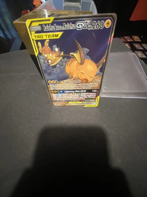 Raichu & Alolan Raichu GX 221/236 - Pokemon SM - Unified Minds - Alt Art LP