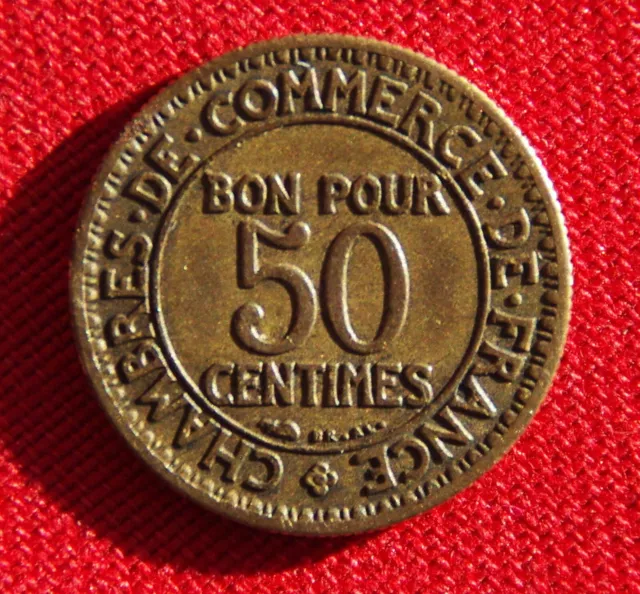 FRANCE PIÈCE de 50 Centimes CHAMBRES DE COMMERCE de 1922