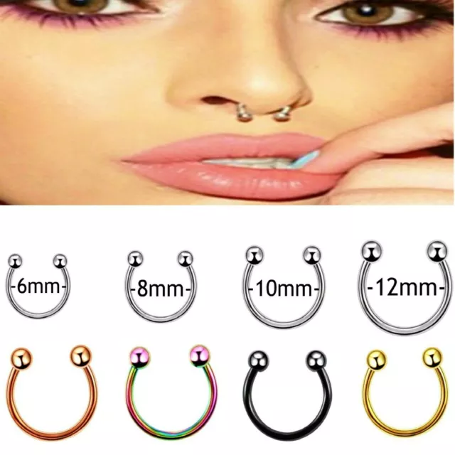 Tragus Piercing Septum Hufeisen Horseshoe Ring Ohrring Lippen Ohr Rosegold Gold