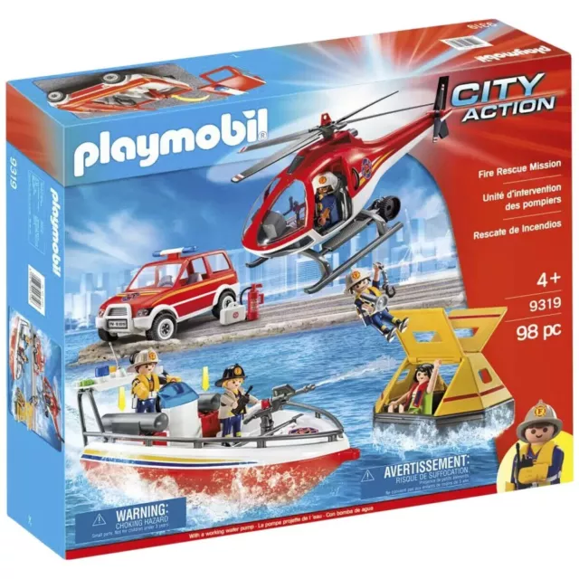 PLAYMOBIL CITY ACTION FLOATING FIRE RESCUE BOAT 70147