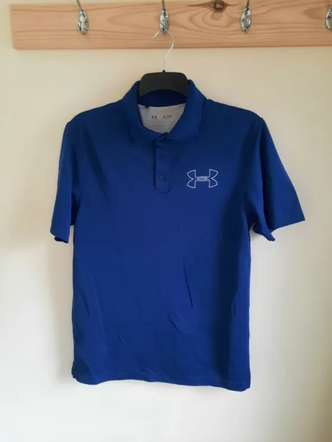 UNDER ARMOUR HEATGEAR Men's Navy Blue Polo Shirt ~ Size L £10.00 ...