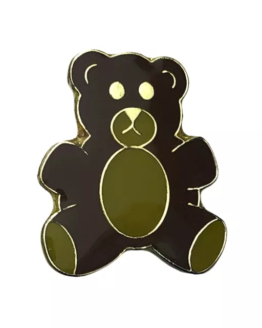 Teddy Bear Sitting Hat Or Lapel Pin  PMS F5D2O