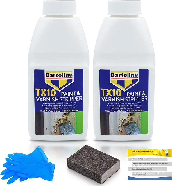 Stripper per vernice per metallo e legno - 2 x 500 ml soluzione di rimozione vernice in bundle e